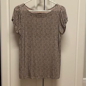 Dressy or causal top. Pink and black.